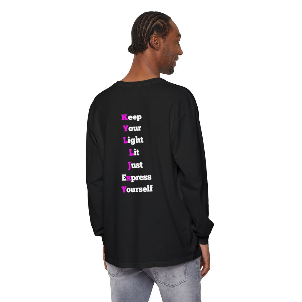 KYLLJXY Long Sleeve Shirt | Keep Your Light Lit Just Express Yourself