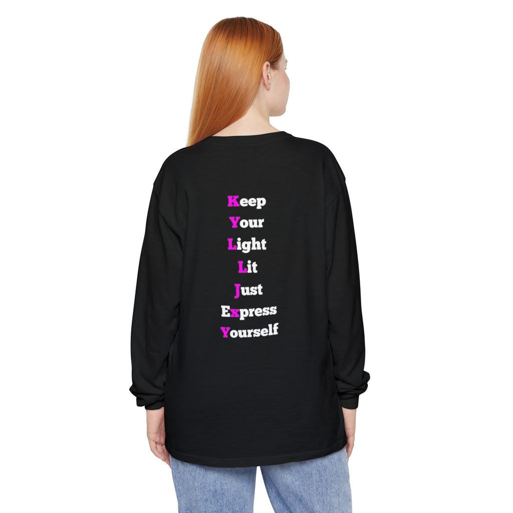 KYLLJXY Long Sleeve Shirt | Keep Your Light Lit Just Express Yourself