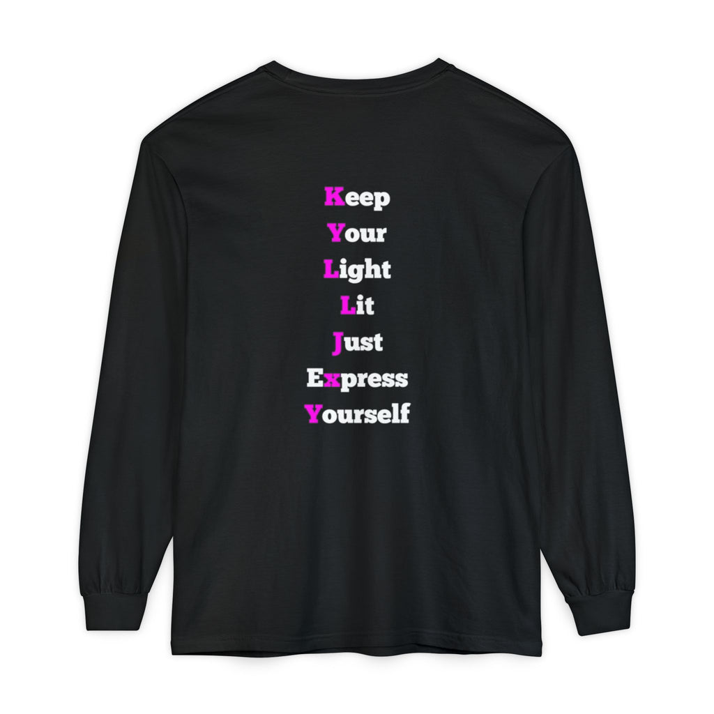 KYLLJXY Long Sleeve Shirt | Keep Your Light Lit Just Express Yourself