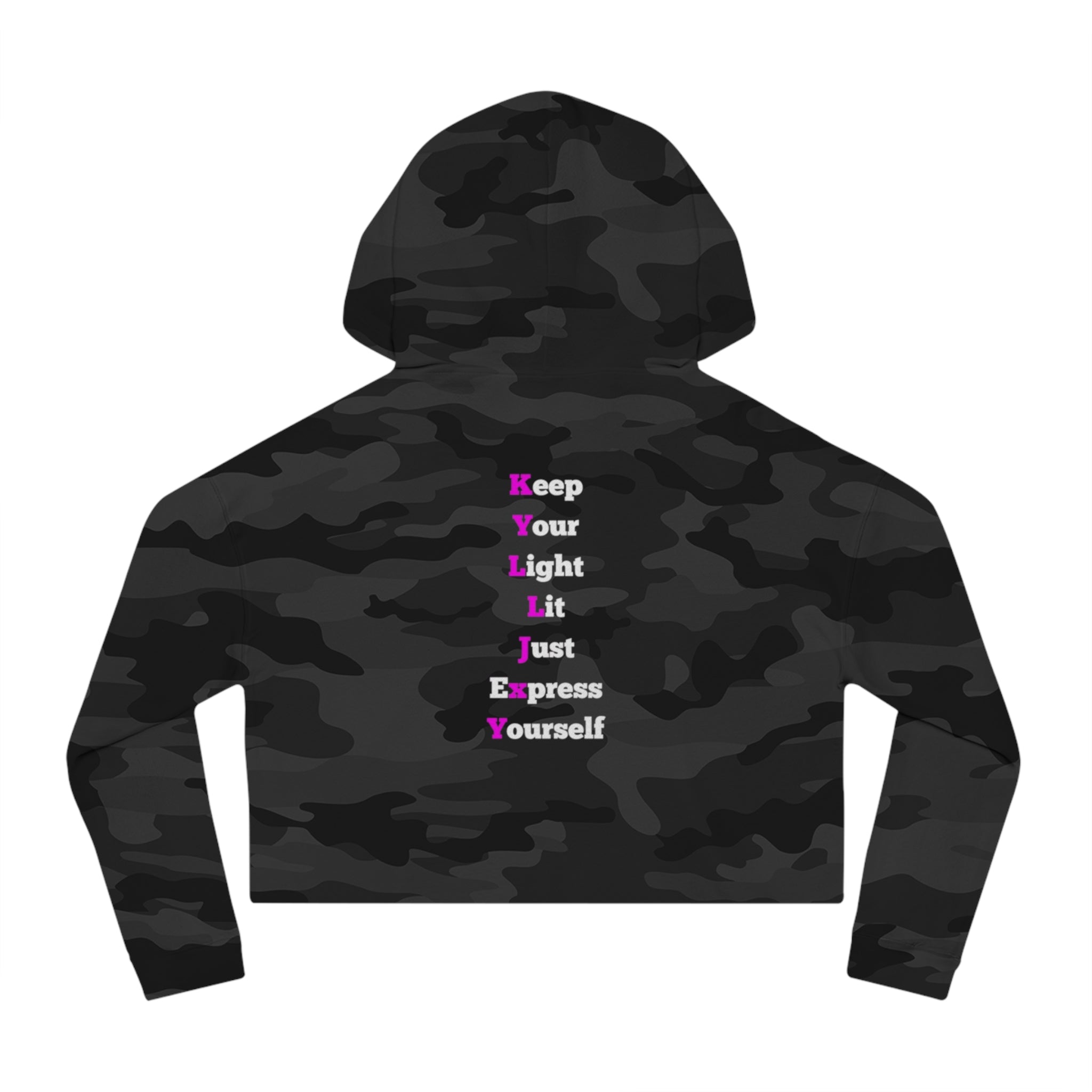 KYLLJXY  Cropped Hoodie | Keep Your Light Lit Just Express Yourself