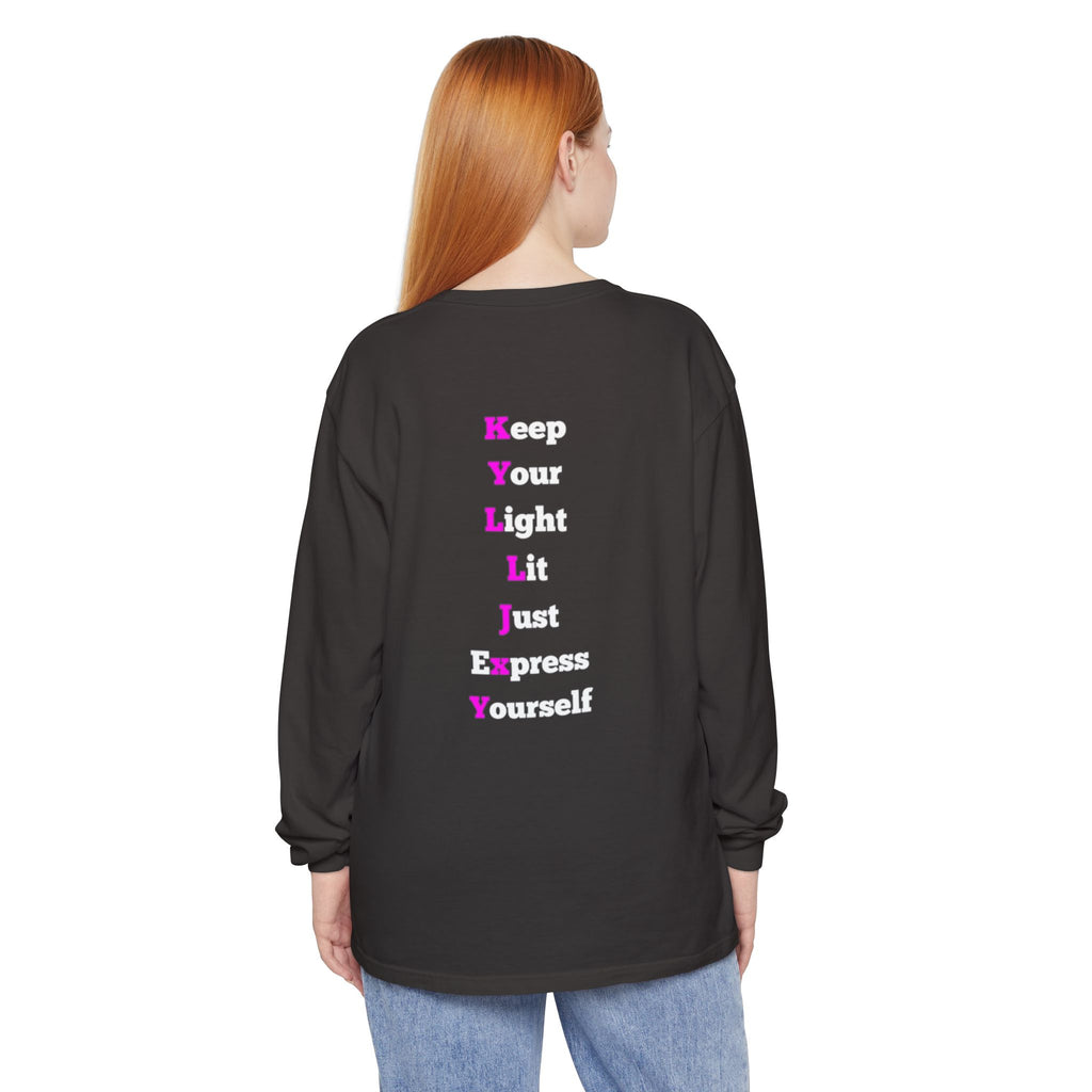 KYLLJXY Long Sleeve Shirt | Keep Your Light Lit Just Express Yourself