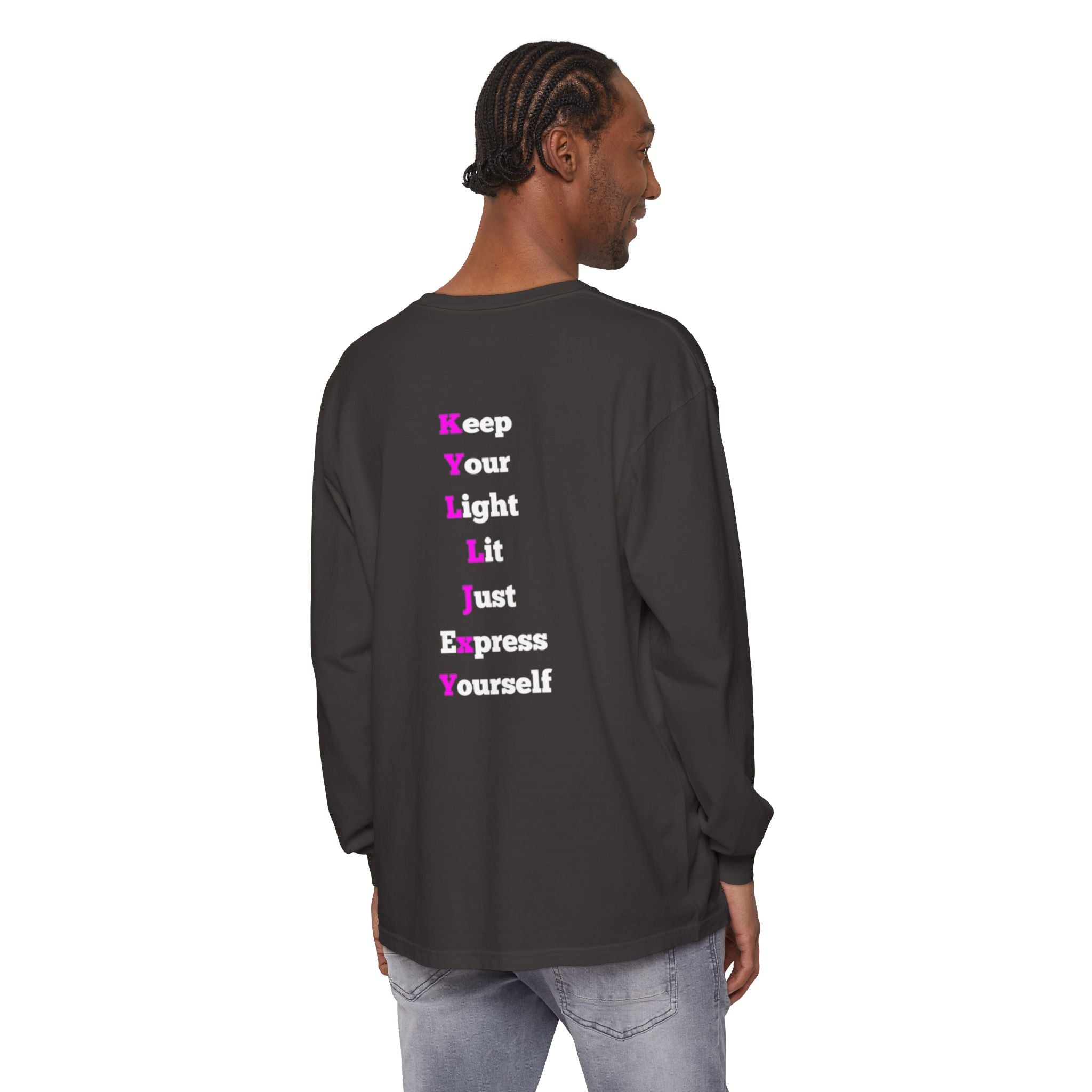 KYLLJXY Long Sleeve Shirt | Keep Your Light Lit Just Express Yourself
